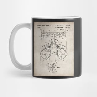 Rock Climbing Harness Patent - Rock Climber Art - Antique Mug